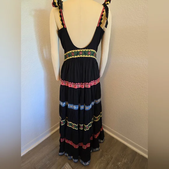 SALE NWT Black Multicolor Carolina K Maxi Dress - Picture 6 of 14